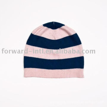 striped cashmere hat